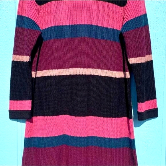 TORRID Plus Size -Multi Color Stripe Mock Neck Sweater Dress 1X - Picture 15 of 16